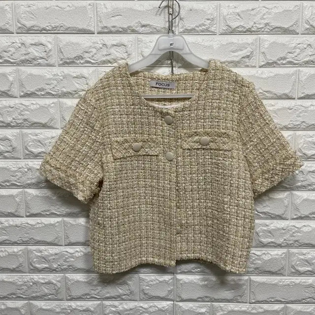 [BUNJANG] Tweed Short Sleeve Jacket / 4007) 트위드 반팔 자켓