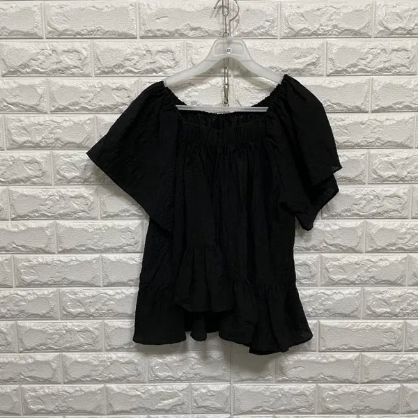 [BUNJANG] Short Sleeve Blouse / 4013) 반팔 블라우스