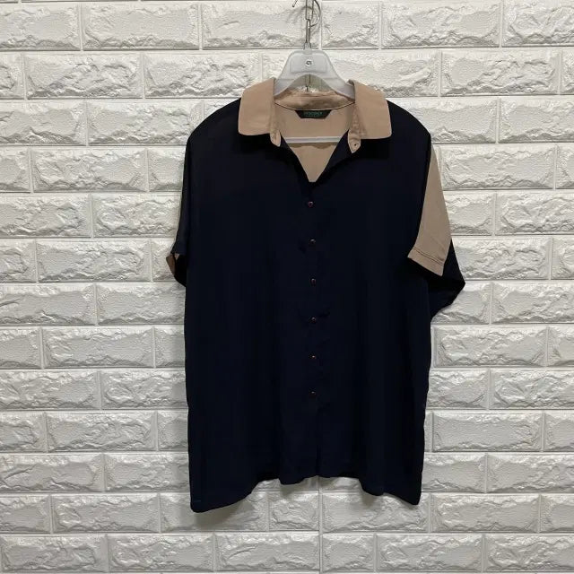 [BUNJANG] Crocodile Short Sleeve Blouse / 4026) 크로커다일 반팔 블라우스