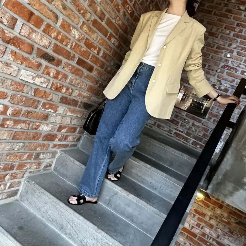 [BUNJANG] Mabelle Vie Summer Classic Breasted Linen Jacket / 마벨비 썸머 린넨 자켓(summer classic breasted jacket)