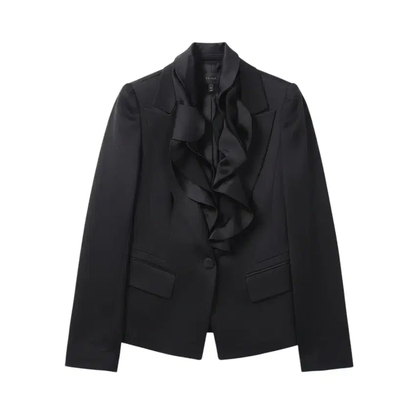 [BUNJANG] It Misha Frill One-Button Blazer Jacket / 여성44/ 잇미샤 프릴 원버튼 블레이저자켓 37-1
