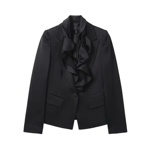 [BUNJANG] It Misha Frill One-Button Blazer Jacket / 여성44/ 잇미샤 프릴 원버튼 블레이저자켓 37-1
