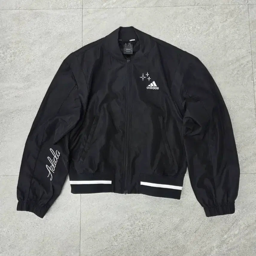 [BUNJANG] Adidas Women's Scribble Woven Crop Jacket Size S / 아디다스 우먼 스크리블 우븐 크롭 자켓 S