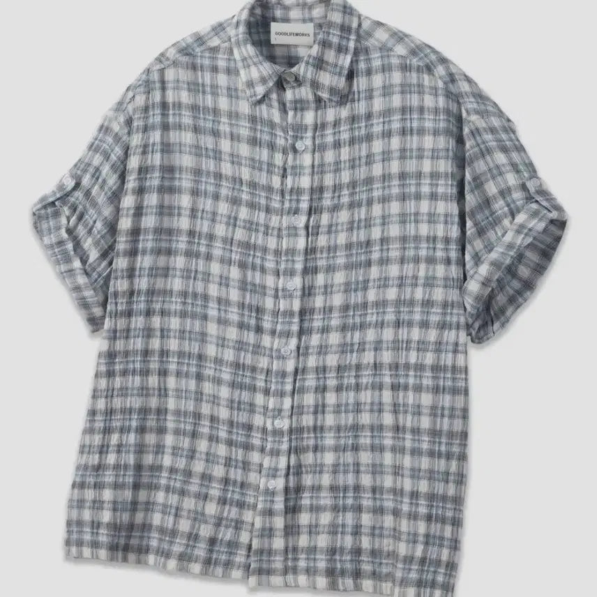 [BUNJANG] Good Life Works Check Short Sleeve Shirt / 굿라이프웍스 체크 반팔 셔츠