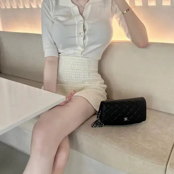 [BUNJANG] Elvine Knit SD Rose Moire Dress / 엘비니트 에스드레스로즈무아드오브
