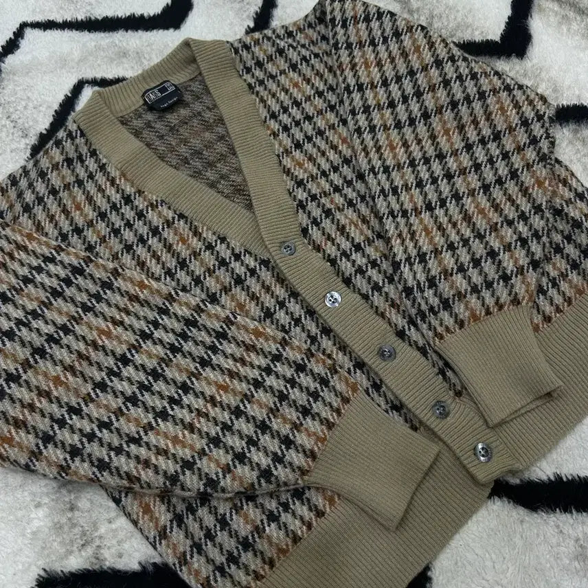 [BUNJANG] Daks Check Wool Cardigan / [S]닥스 체크 울 가디건