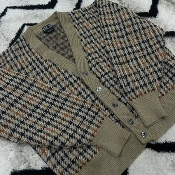 [BUNJANG] Daks Check Wool Cardigan / [S]닥스 체크 울 가디건