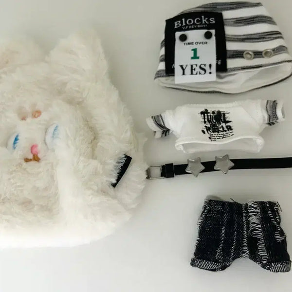 [BUNJANG] 10cm Cotton Doll Clothing & Pouch Set / 10cm솜깅 Y2K인형옷 의상보관 파우치 세트
