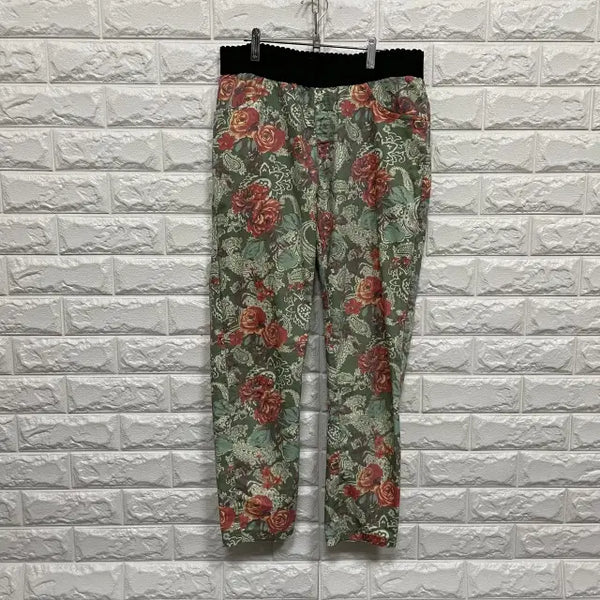 [BUNJANG] Flower Pattern Pants / 4048) 플라워 패턴바지