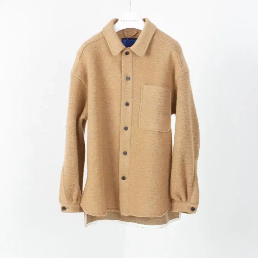 [BUNJANG] Document Wool Shirt Beige / 도큐먼트 울 셔츠 베이지