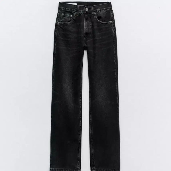[BUNJANG] ZARA High Rise Straight Denim / [자라] 하이라이즈 스트레이트 데님