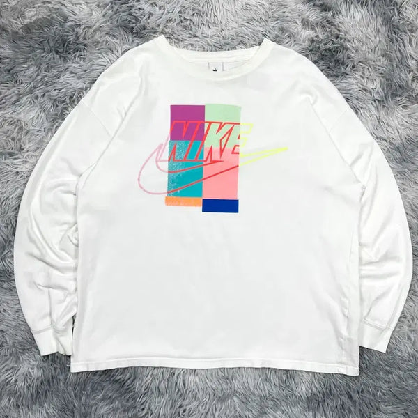 [BUNJANG] Nike Rainbow Big Logo Long Sleeve / 나이키 레인보우 빅로고 긴팔 롱슬리브 y 6821