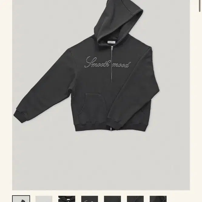 [BUNJANG] Smoothmood Tully Hooded Zip-Up Charcoal / 스무스무드 툴리 후드 집업  차콜