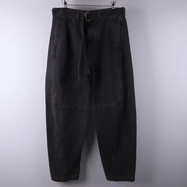 [BUNJANG] COOR Belted Curve Pants (Black, Size 32) / 쿠어(COOR) 벨티드 커브 팬츠 (블랙) (32) 5440