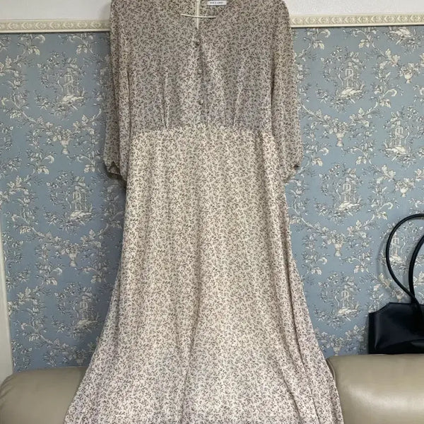 [BUNJANG] Chiffon Floral Maxi Dress / 빅사이즈 쉬폰잔꽃롱원피스 55~66