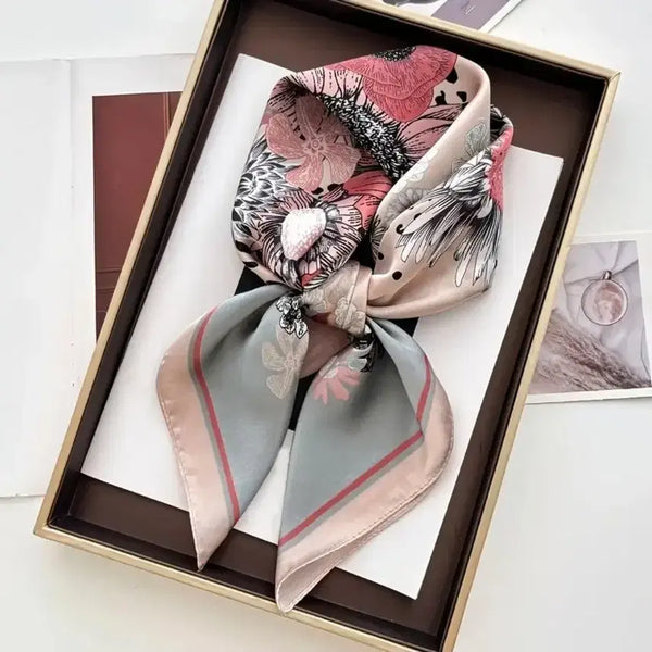 [BUNJANG] Flower Pattern Scarf / 새상품 스카프 핑플