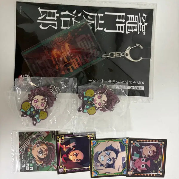 [BUNJANG] Demon Slayer Tanjiro Keychain Sticker Bundle Set / 귀멸의칼날 탄지로 키링스티커 일괄