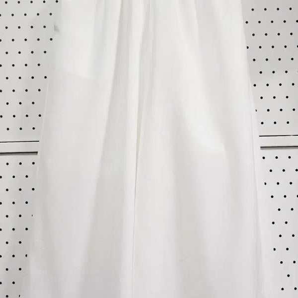 [BUNJANG] Banding Wide Pants - White / (새상품)밴딩 와이드 팬츠 화이트 9부팬츠 치마바지