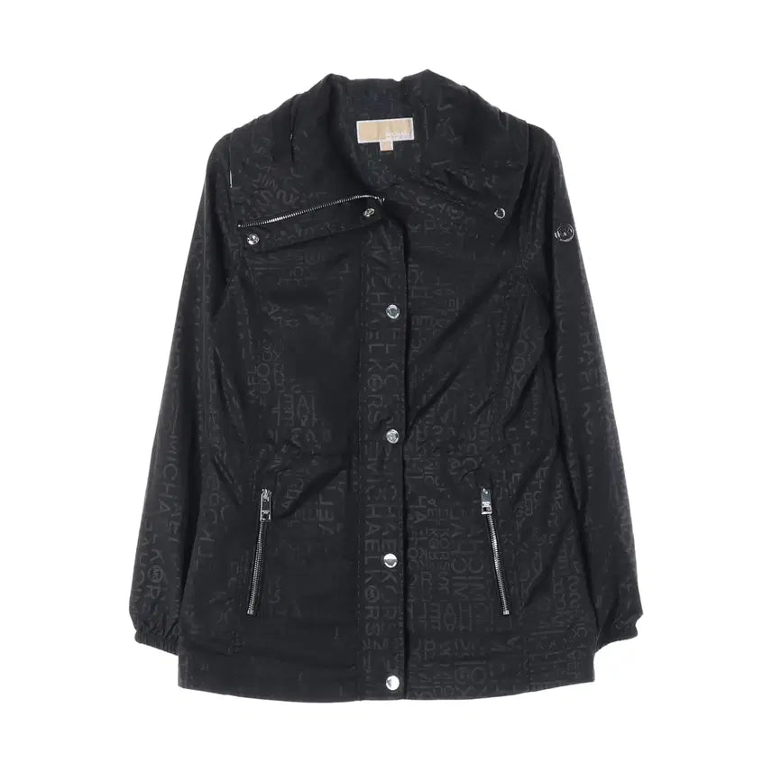 [BUNJANG] Michael Kors All Over Logo High Neck Windbreaker Jacket / 마이클 코어스 올오버 로고 패턴 프린트 하이넥 바람막이 재킷