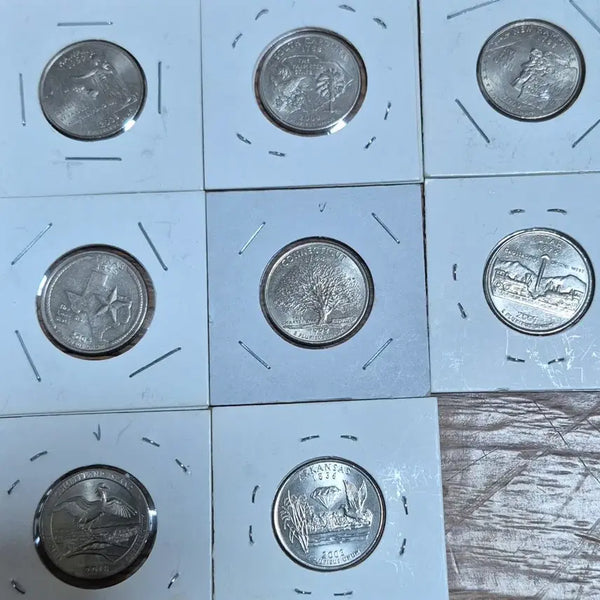[BUNJANG] US Quarter Coin 8-Coin Set / 미국 주화 쿼터 8종 세트 일괄 판매