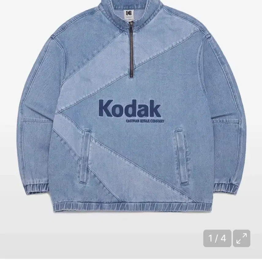 [BUNJANG] Kodak Apparel Denim Anorak Jacket Blue 2XL / 코닥 케이 데님 아노락 자켓 DENIM 2xl