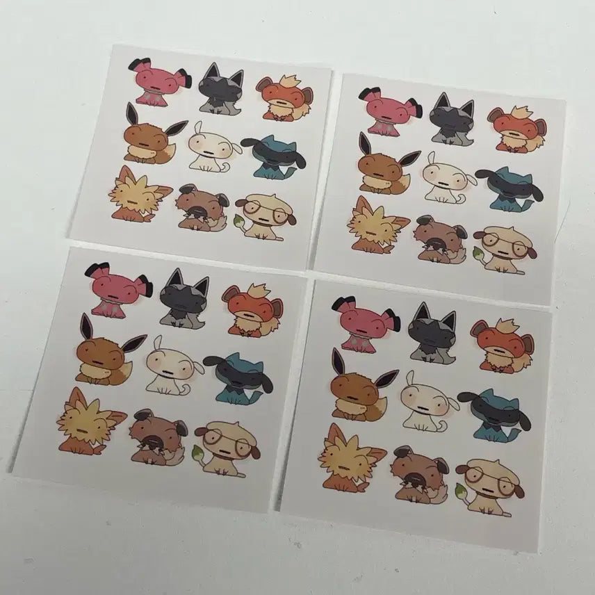 [BUNJANG] White Dog Marbling Stickers (20pcs) / 스티커) 흰둥이 마감스티커