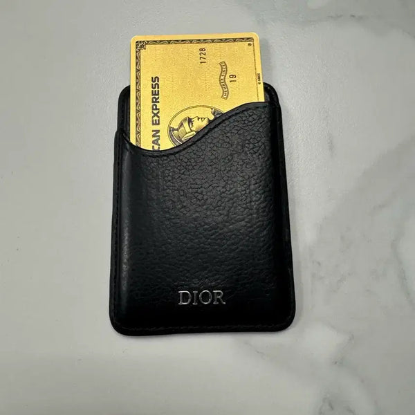 [BUNJANG] Dior Gravity Leather Magnetic Card Holder Wallet / 디올 블랙 Dior Gravity 가죽 Saddle 마그네틱 카드 지갑