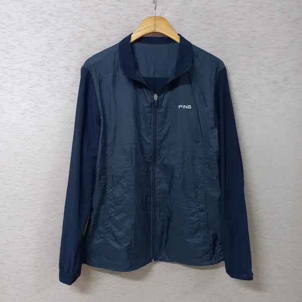 [BUNJANG] PING Zip-Up Jacket Navy / B8-28/PING 밑단스트링 네이비 집업자켓 봄가을 남성