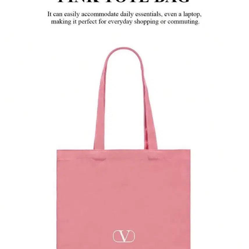 [BUNJANG] Big Eco Bag Shoulder Bag Pink / 빅 에코백 숄더백