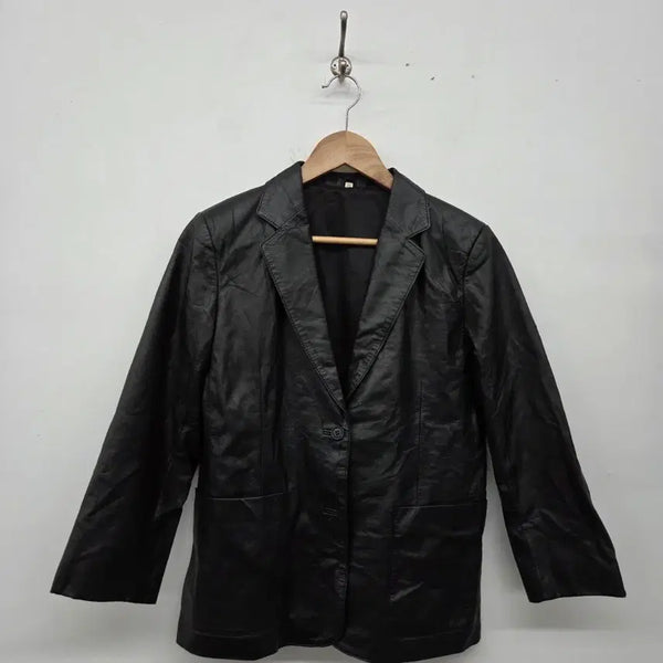 [BUNJANG] Real Leather Vintage Jacket / 소가죽 빈티지 리얼레더 자켓 여s