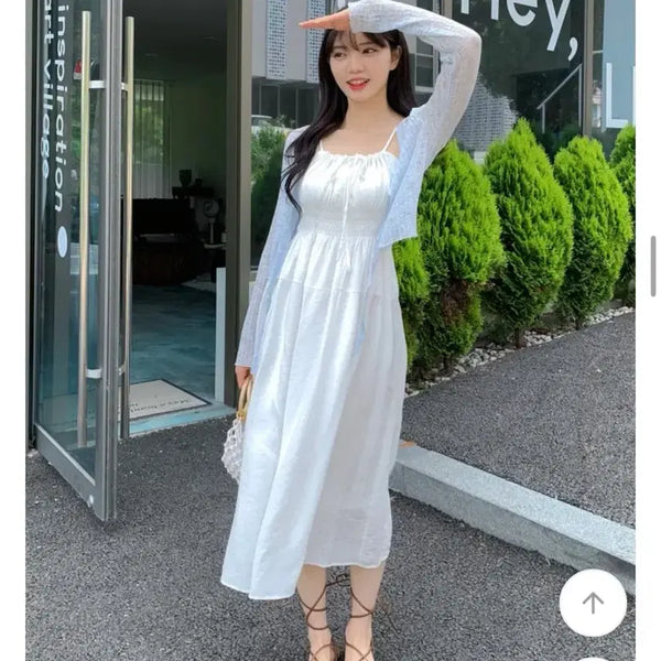 [BUNJANG] Avely Innocent Goddess Maxi Dress / 에이블리 청순여신 롱나시원피스