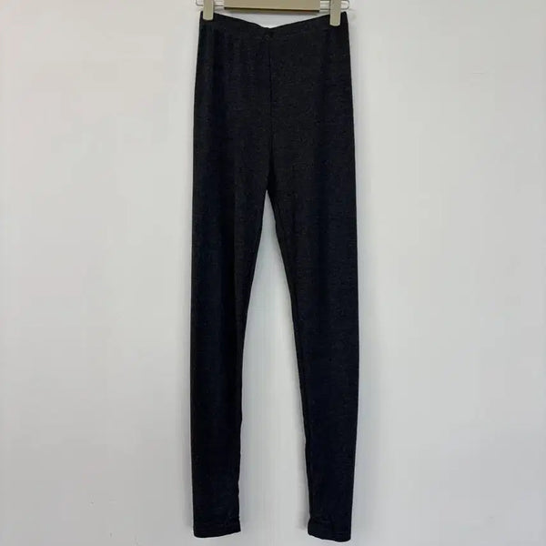 [BUNJANG] Basic Transitional Leggings Set (Charcoal/Light Gray) - 2 Count / 새상품 간절기 기본 레깅스 2개 일괄 (차콜/라이트 그레이)