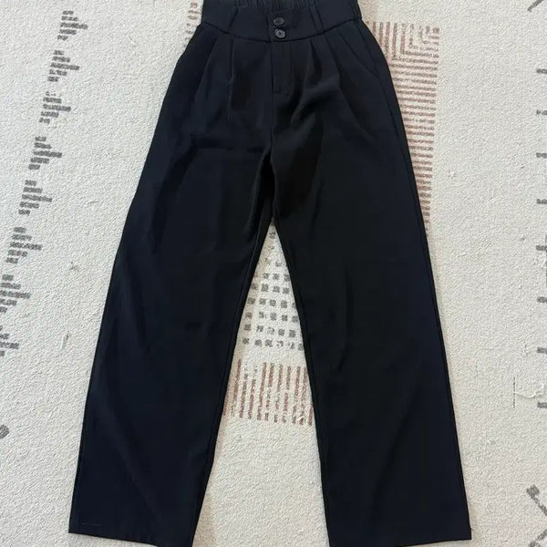 [BUNJANG] Black Pintuck Slacks / 블랙 핀턱 슬랙스