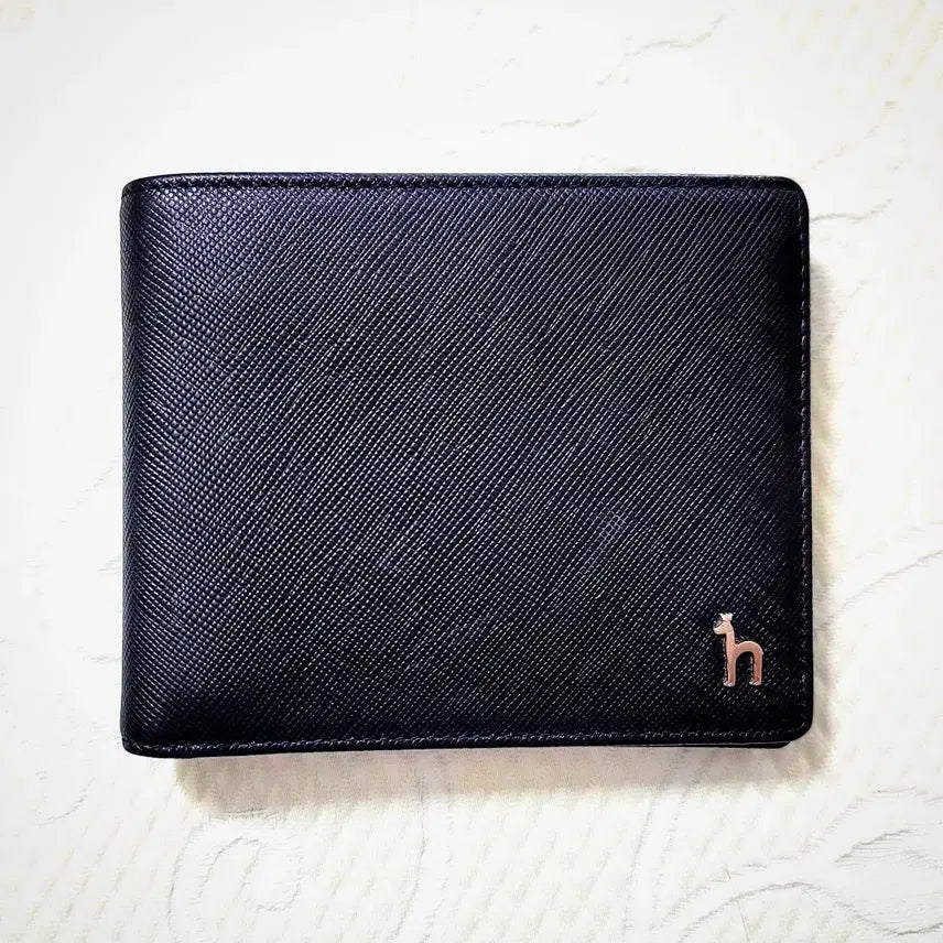 [BUNJANG] Hazzys Men's Black Bifold Wallet / 헤지스정품 남성 블랙 반지갑