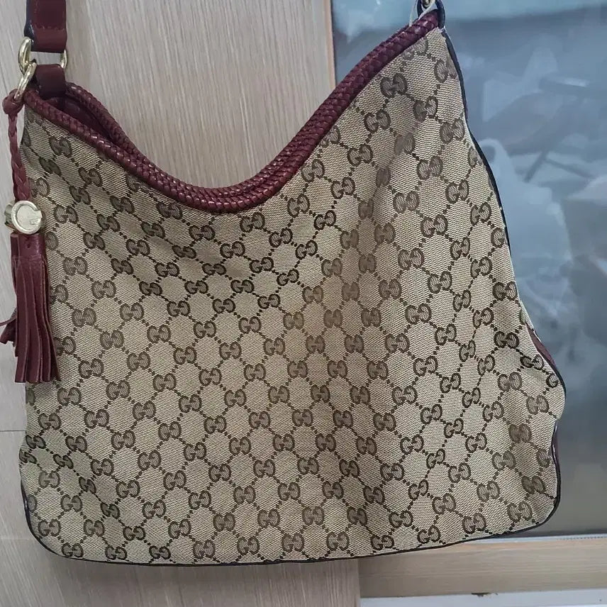 [BUNJANG] Gucci GG Canvas Shoulder Bag Brown / 구찌 GG 캔버스 숄더백 브라운