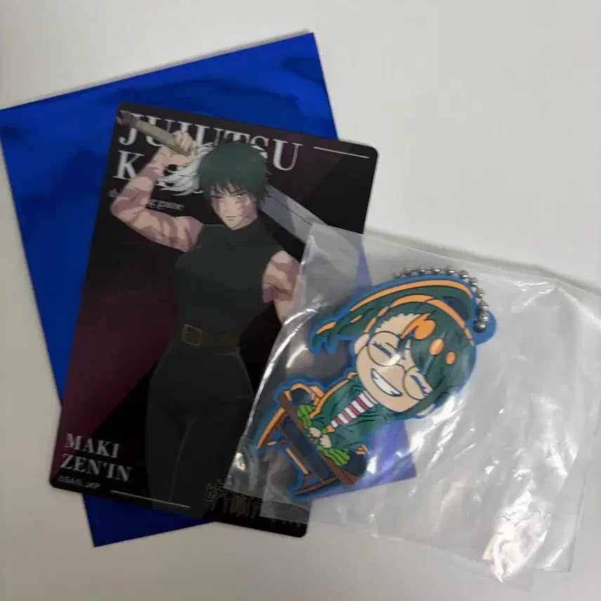 [BUNJANG] Jujutsu Kaisen Maki Zenin Keyring & Card Bundle Set / 주술회전 마키젠인 키링 카드 일괄