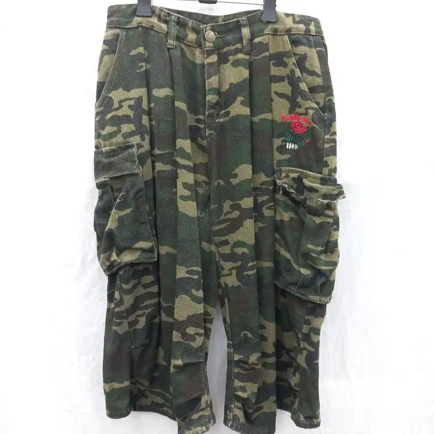 [BUNJANG] WAN CORP Camo Cargo Bermuda Shorts XL / WAN CORP 카모 카고 버뮤다팬츠 XL 허리32