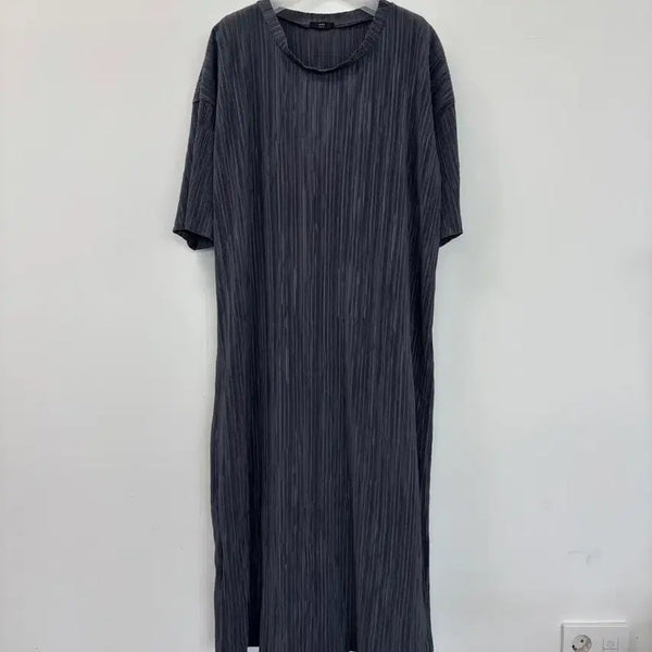 [BUNJANG] ARA Charcoal Pleated Long Dress / ARA 차콜 플리츠 롱 원피스 FREE ㅡ0828