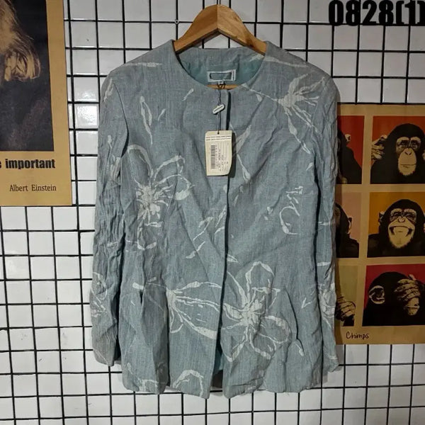 [BUNJANG] Blue Floral Pattern Jacket / 파란색 꽃무늬 자켓 0828