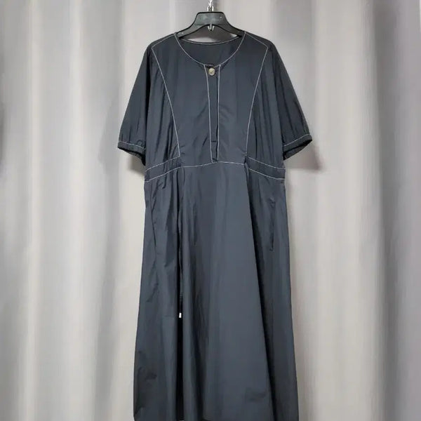 [BUNJANG] Nylon Stitch Long Dress / 나일론 스티치 롱원피스