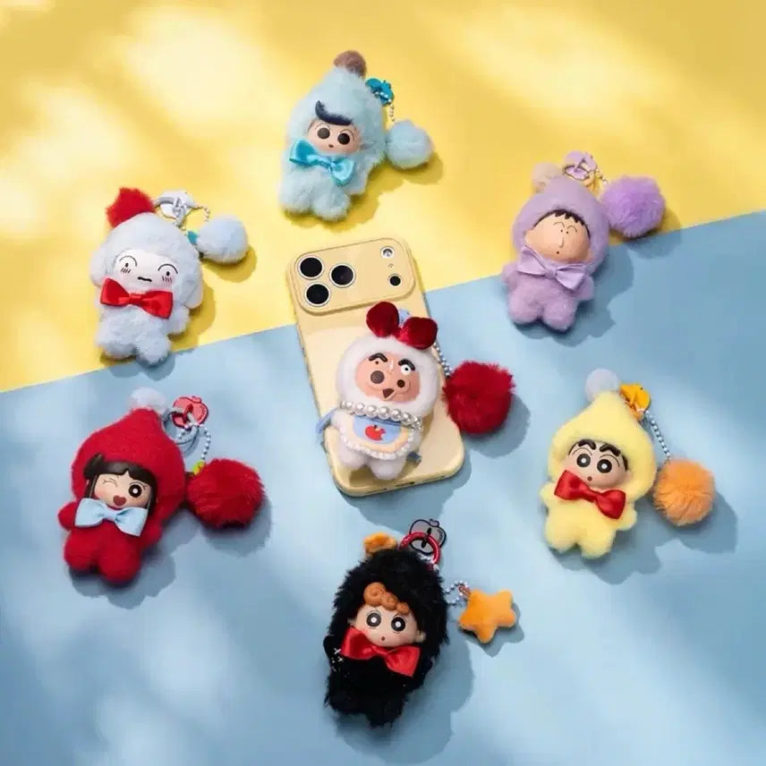 [BUNJANG] Crayon Shin-chan Plushie & Keychain Set / 짱구는 못말려 짱구 짱아 철수 맹구 수지 흰둥이 인형 누이 키링