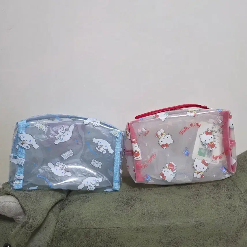 [BUNJANG] Hello Kitty & Cinnamoroll Pouch Set / 헬로키티 시나모롤 파우치 2종