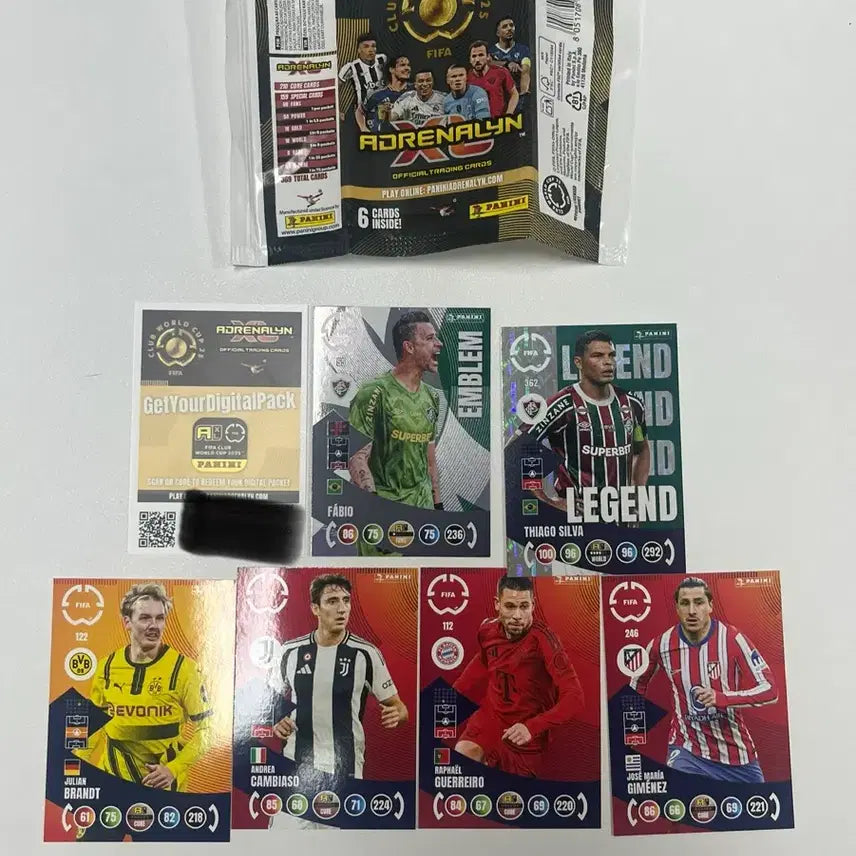 [BUNJANG] Panini Adrenalyn XL 1 Pack Opened Bundle Set - Thiago Silva / 파니니 아드레날린 xl 1팩 개봉 일괄 판매 - 티아고 실바 외