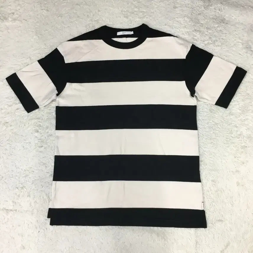 [BUNJANG] 24/7 Stripe Short Sleeve T-Shirt / 24/7 스트라이프 반팔티 만원샵 HH28