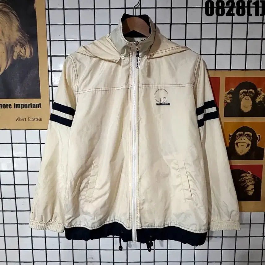 [BUNJANG] Hello Kitty Beige Hooded Zip-Up Jacket / 헬로키티 후드 집업 쟈켓 베이지 0828