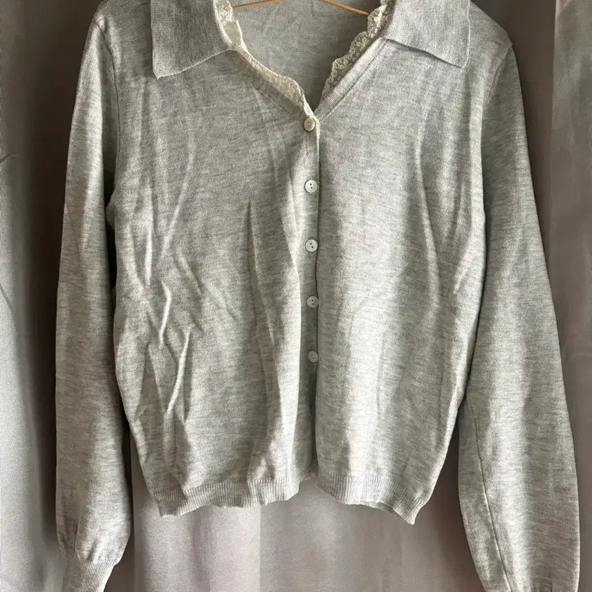 [BUNJANG] Lace Collar Cardigan / 레이스 카라 가디건