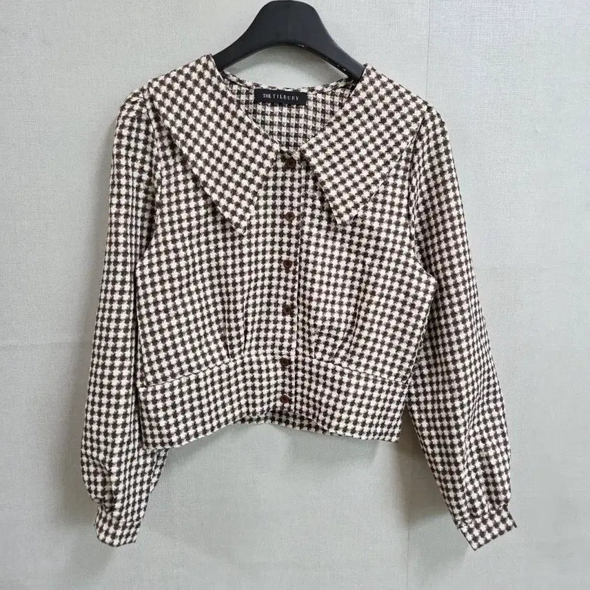 [BUNJANG] Houndstooth Collar Cardigan Jacket / 여성 하운드투스 카라 가디건 자켓 F JJ3706