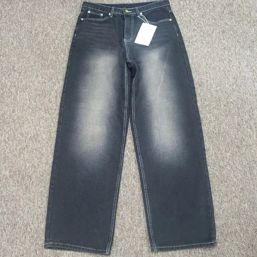 [BUNJANG] Trillion Washed Wide Denim Pants XL / 새상품) 트릴리온 워싱 와이드 데님 팬츠 XL