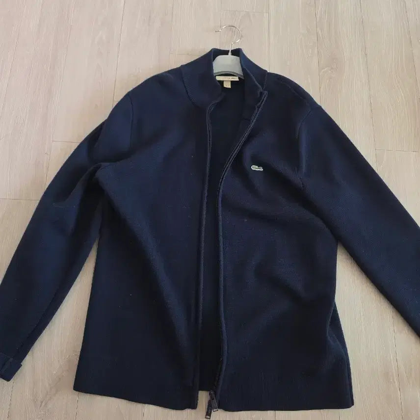 [BUNJANG] Lacoste Navy Zip-Up Cardigan / 라코스테 집업 가디건