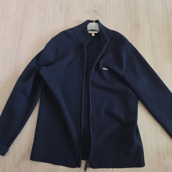 [BUNJANG] Lacoste Navy Zip-Up Cardigan / 라코스테 집업 가디건